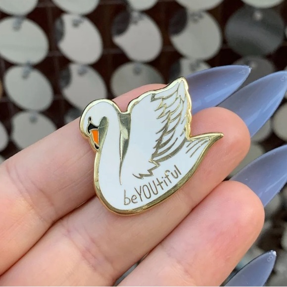 NWT You Are Naturally Beautiful When You Are Swan Enamel Pin, Great Gift! 🎁 - Picture 5 of 6